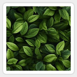 Green Leaves Pattern 9 Sticker